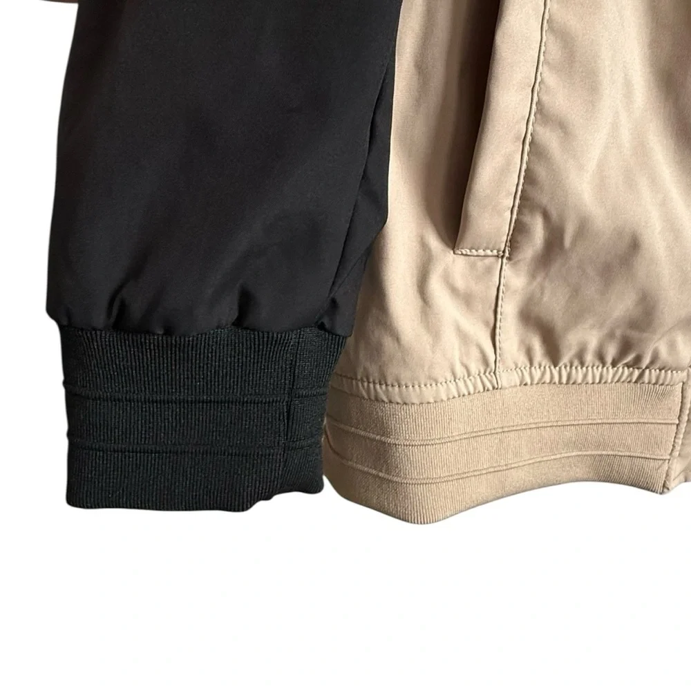 Fried Denim NYC  Varsity Style Jacket Black & Tan | Size L